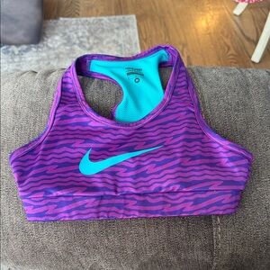 Nike Purple and Teal Swim Top